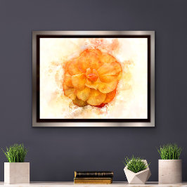 Begonia-blommans vattenfärg - wb2 poster