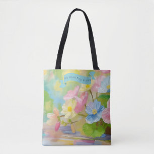 Begonia Flowers Vas,Bible Scriptures Mors dag Tygkasse