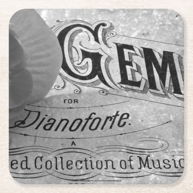 Begonia Gems Pianoforte Underlägg Papper Kvadrat (Framsidan)