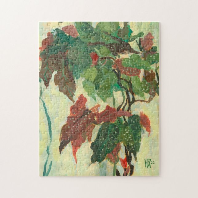 Begonia Maculata Home Garden Plant Blommigt Painti Pussel (Vertikal)