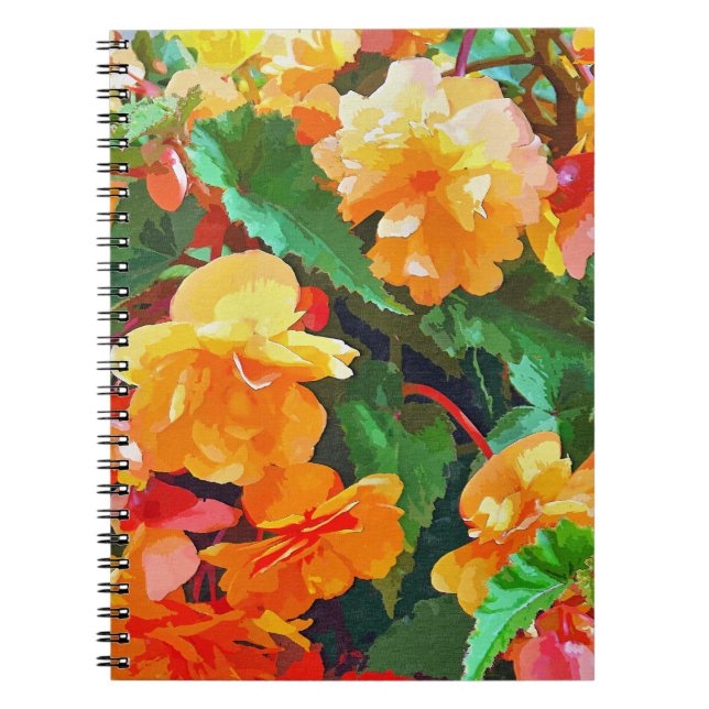 BEGONIAS ANTECKNINGSBOK MED SPIRAL (Framsidan)