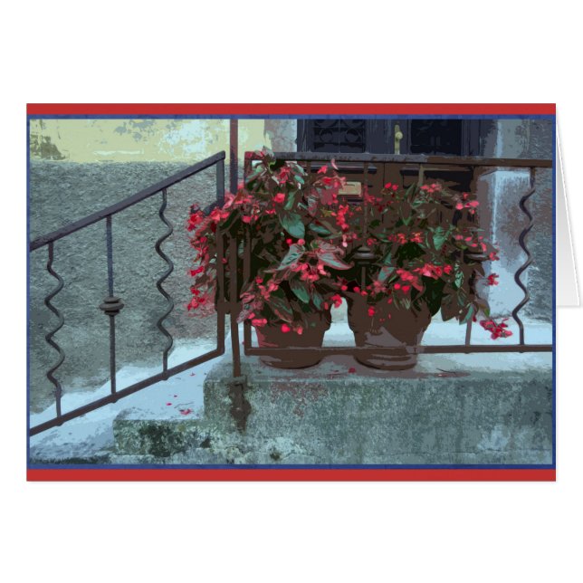 Begonias i Ljubjlana Hälsningskort (Framsidan Horizontal)