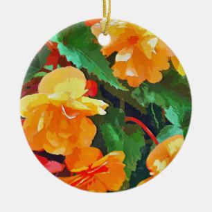 BEGONIAS JULGRANSPRYDNAD KERAMIK