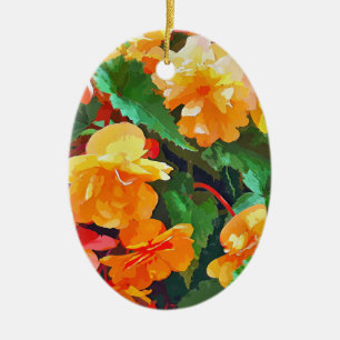 BEGONIAS JULGRANSPRYDNAD KERAMIK
