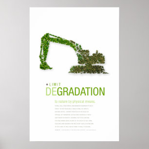 Begränsa degradering: Sustainabilityprincipaffisc Poster
