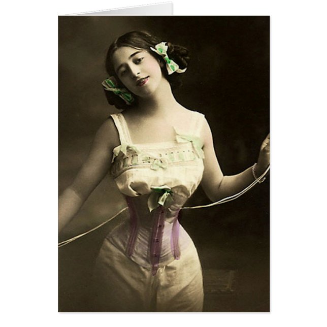 Begränsa henne midja hälsningskort (Framsidan)