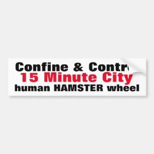 Begränsa manöverorganet 15 minuters humant HAMSTER Bildekal