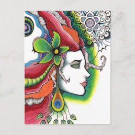 Begränsa modern konst i porträtt vykort