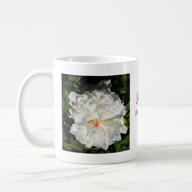 Begränsa Paeonia lactiflora Kaffemugg (Vänster)