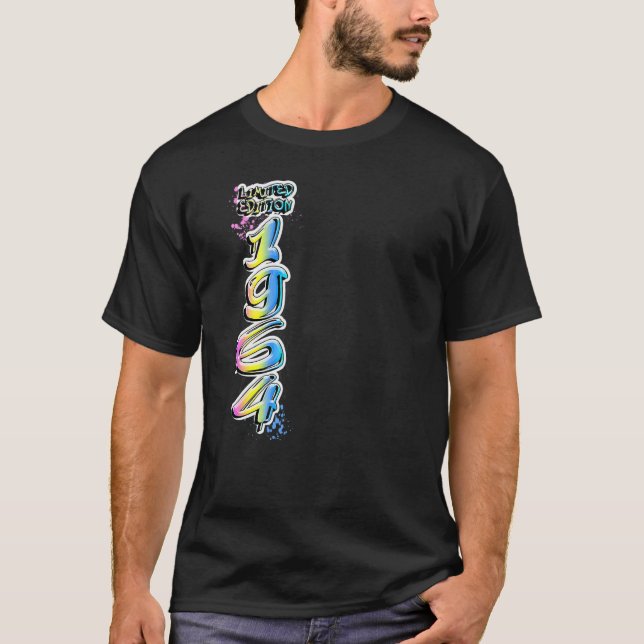 Begränsad Edition 1964 Graffiti Premium T Shirt (Framsida)