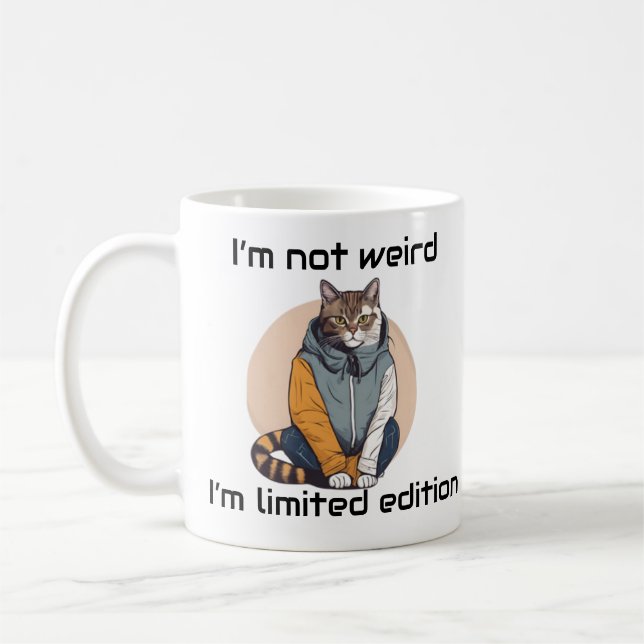 Begränsad Edition Cat Mugg - Unik och funktionsdug (Vänster)