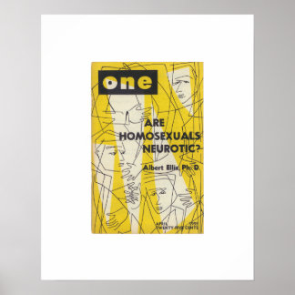 Begränsad Edition ONE Magazine, April1955 Print Poster