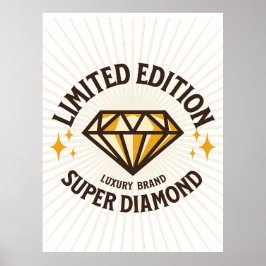 BEGRÄNSAD EDITION Toppen Diamond Sunburst Poster