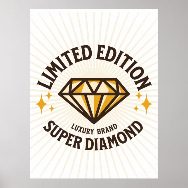 BEGRÄNSAD EDITION Toppen Diamond Sunburst Poster (Framsidan)