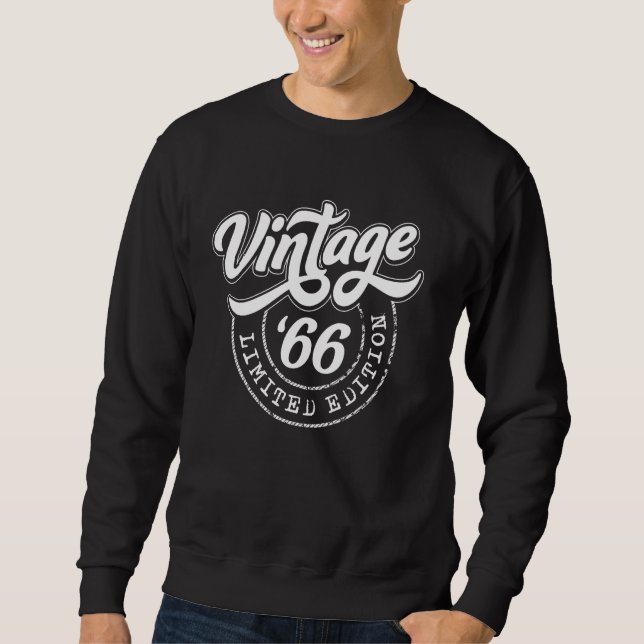 Begränsad Edition Vintage 1966 Lång Ärmad Tröja (Framsida)