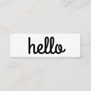 Begränsad Hej - minimalistisk Mini Visitkort