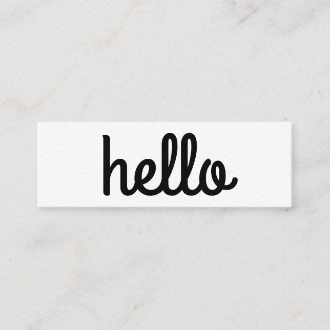 Begränsad Hej - minimalistisk Mini Visitkort (Framsida)