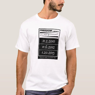 Begränsad regering för frihetsfrihet t-shirt