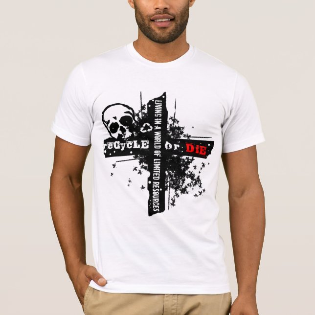 Begränsad resursåtervinna över vitskjortan t-shirt (Framsida)