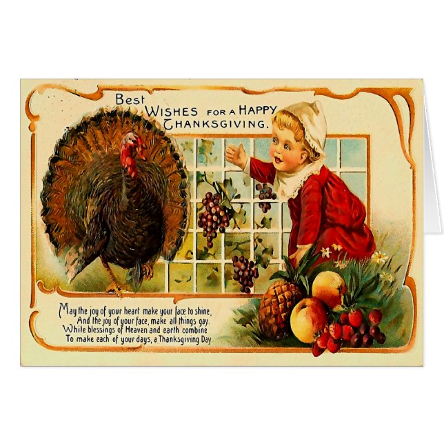 Begränsad Thanksgiving Hälsningskort (Framsidan Horizontal)