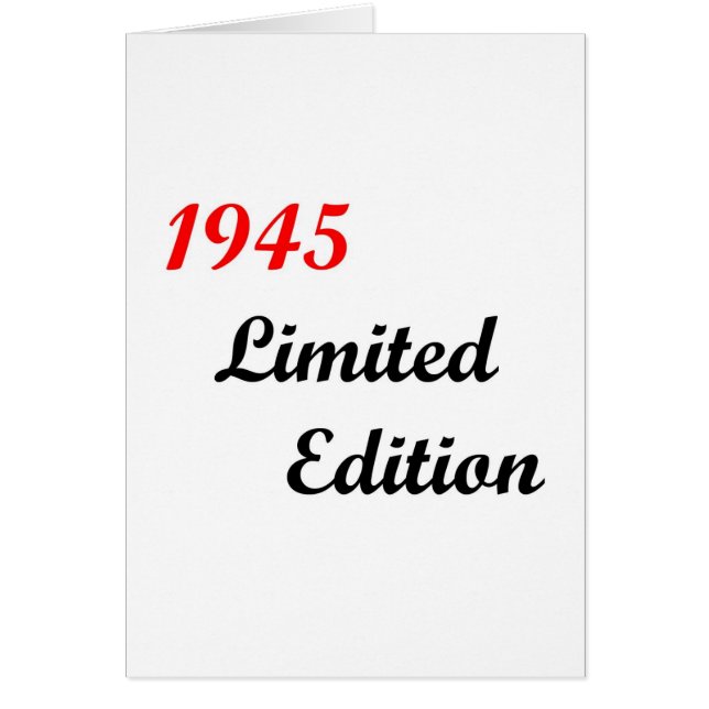 Begränsad upplaga 1945 hälsningskort (Framsidan)