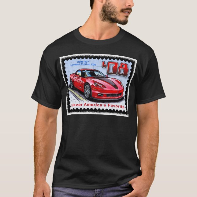 Begränsad upplaga 2008 för sakkunnig Corvette 427 Tee (Framsida)
