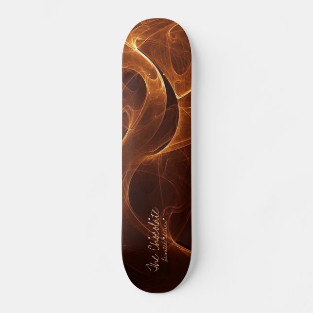 BEGRÄNSAD UPPLAGA:  Chokladen stiger ombord Old School Skateboard Bräda 18 Cm (Framsida)