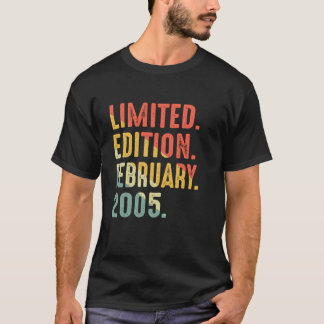 Begränsad upplaga februari 2005 födelsedag t shirt