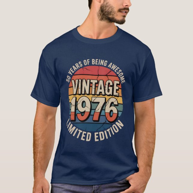 Begränsad upplaga födelseår 1976 t shirt (Framsida)