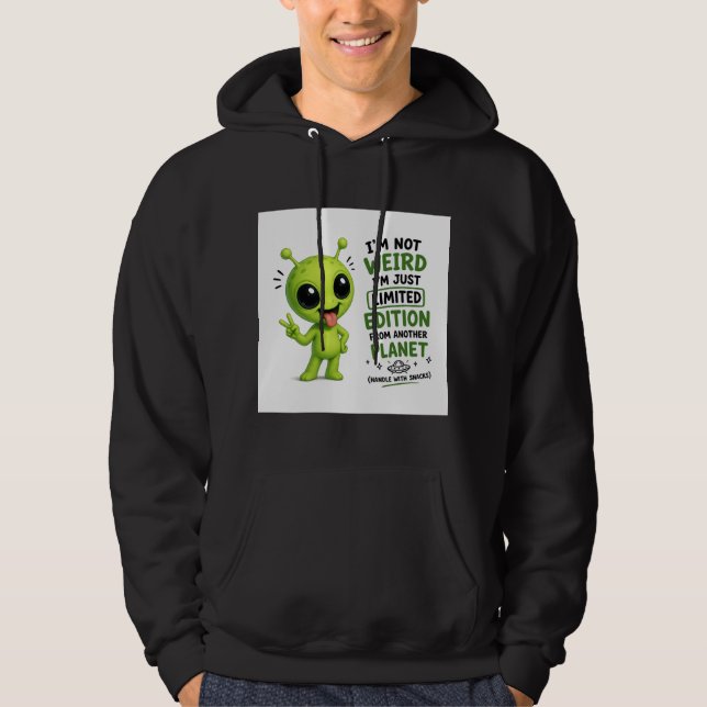 Begränsad upplaga utomjordingdesign hoodie (Framsida)
