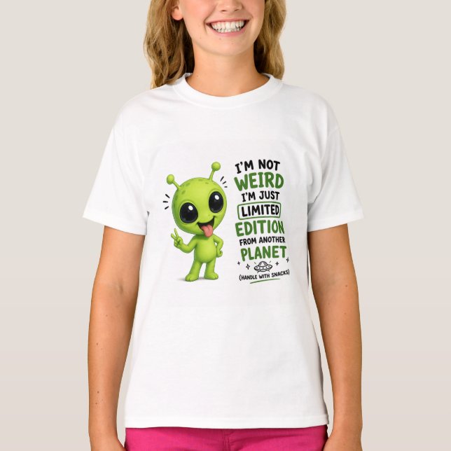 Begränsad upplaga utomjordingdesign t shirt (Framsida)