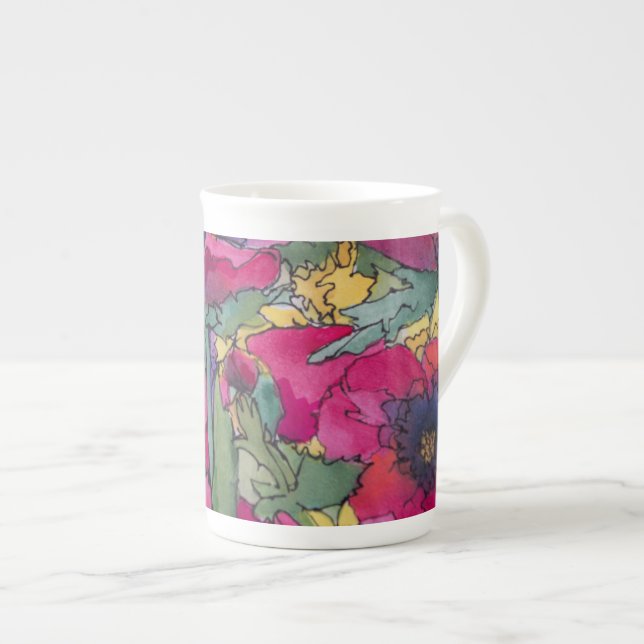 Begränsad upplagaporslinkopp, konstnärKim bäckar Benporslin Mugg (Framsida höger)