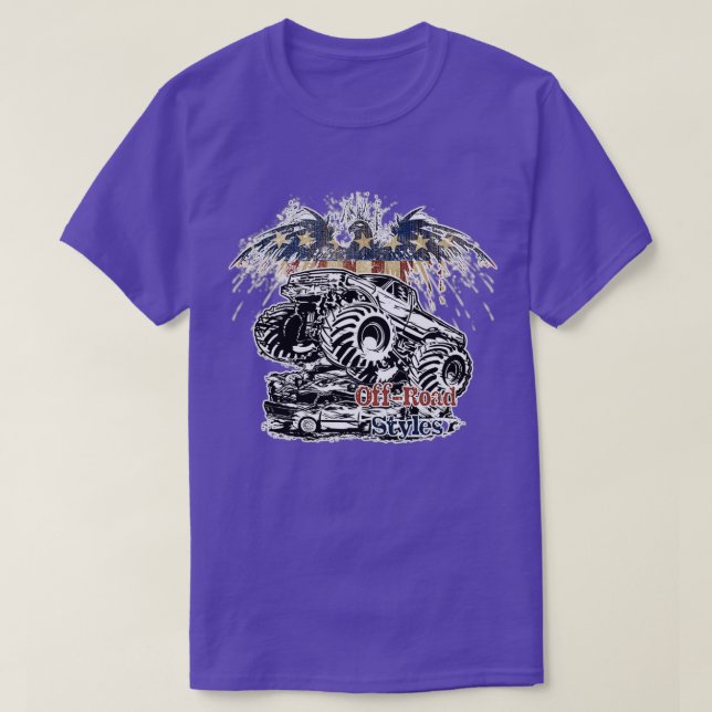 BEGRÄNSAD UTGÅNG utanför landsväg Stilar Lastbil T Shirt (Design framsida)
