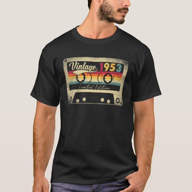 Begränsad utgåva 1953 68 Födelsedag 68 år gammal m T Shirt (Framsida)