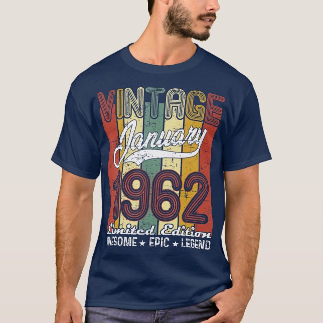 Begränsad utgåva 1962, 59:e födelsedagspresent t shirt (Framsida)