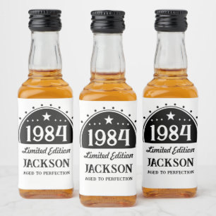 Begränsad utgåva 40 födelsedagar spritflaskor etikett