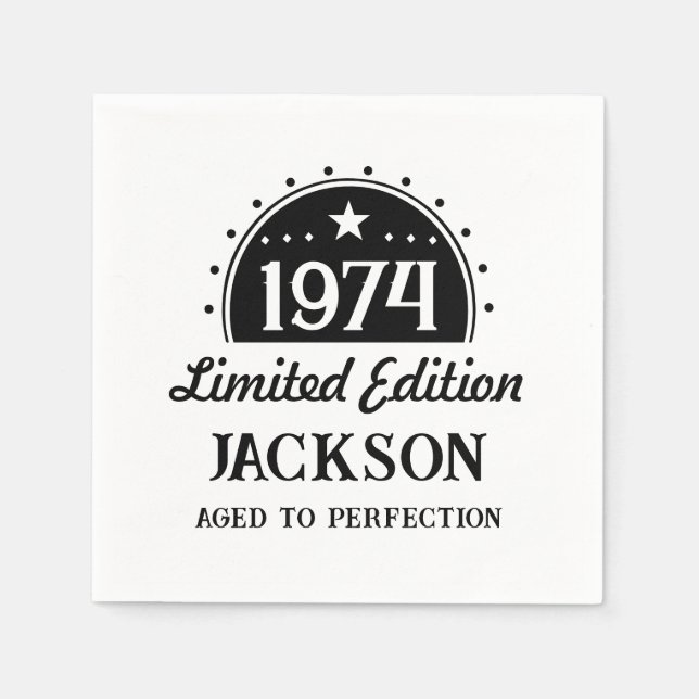 Begränsad utgåva 50:e födelsedagen pappersservett (Framsidan)