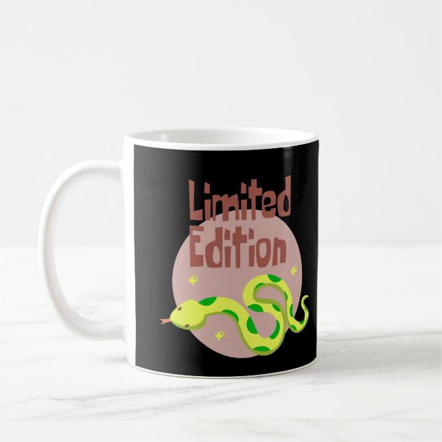 Begränsad utgåva Kawaii-orm gult och grönt Kaffemugg (Vänster)