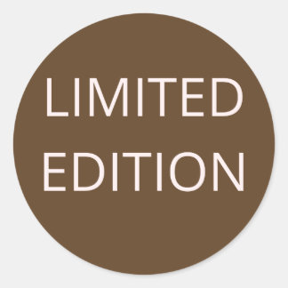 begränsad utgåva runt klistermärke