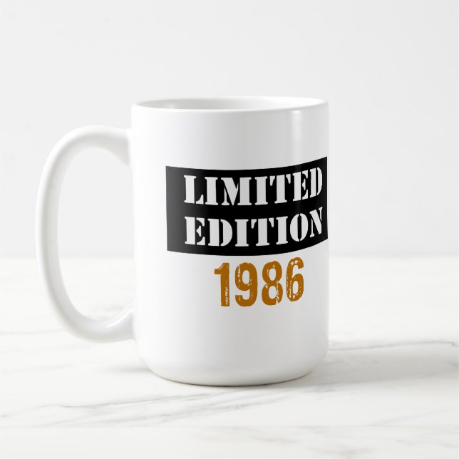 Begränsad utgåva vintage 1986 kaffemugg (Vänster)