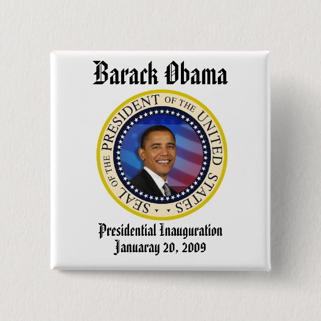 BEGRÄNSADA EDITION Obama-INSTÄLLNINGSKOLLEGER Knapp (Framsida)