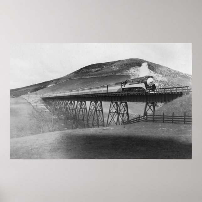 Begränsada järnvägen Daylight över Tressel Poster (Framsidan)