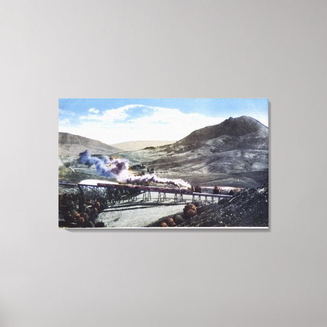 Begränsada räls, hästskon, kurva canvastryck (Framsida)