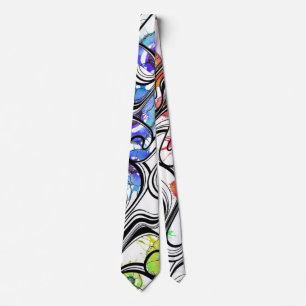 Begränsada upplagaabstraktFlowerLines manar Tie Slips