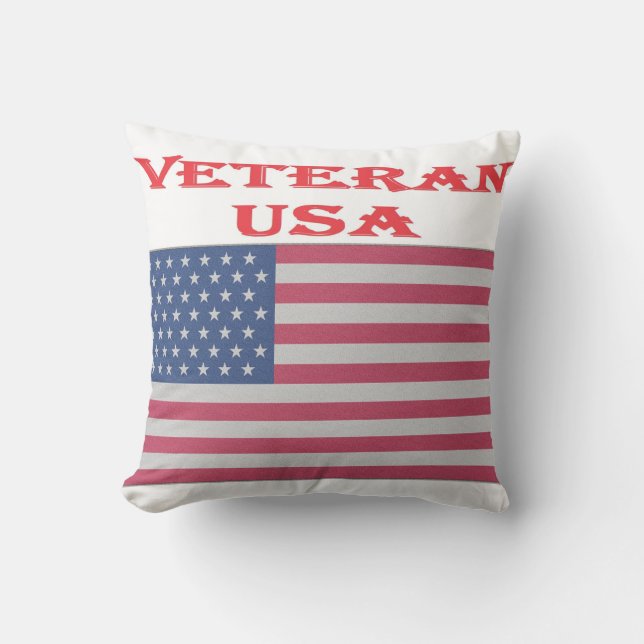 Begränsada upplagan Veteran USA - SÄLJER FAST! Kudde (Framsida)