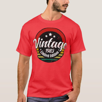 Begränsada upplagan Vintage 1983 födelsedag 40:e f T Shirt