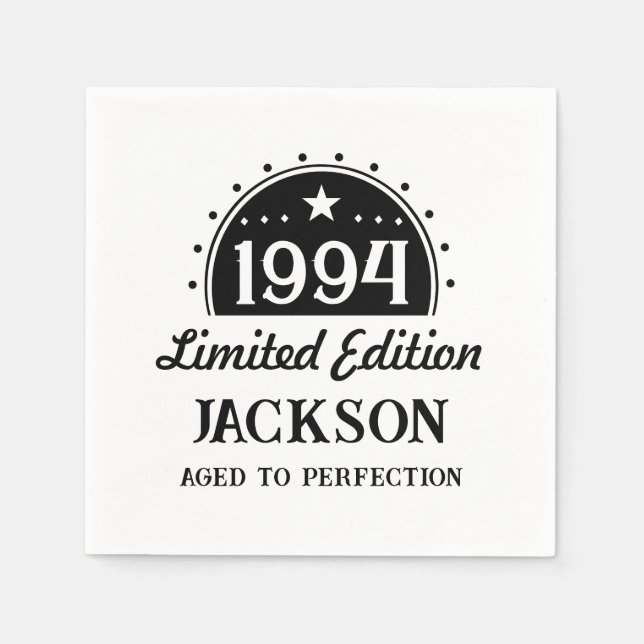Begränsada utgåvan 30års födelsedag pappersservett (Framsidan)