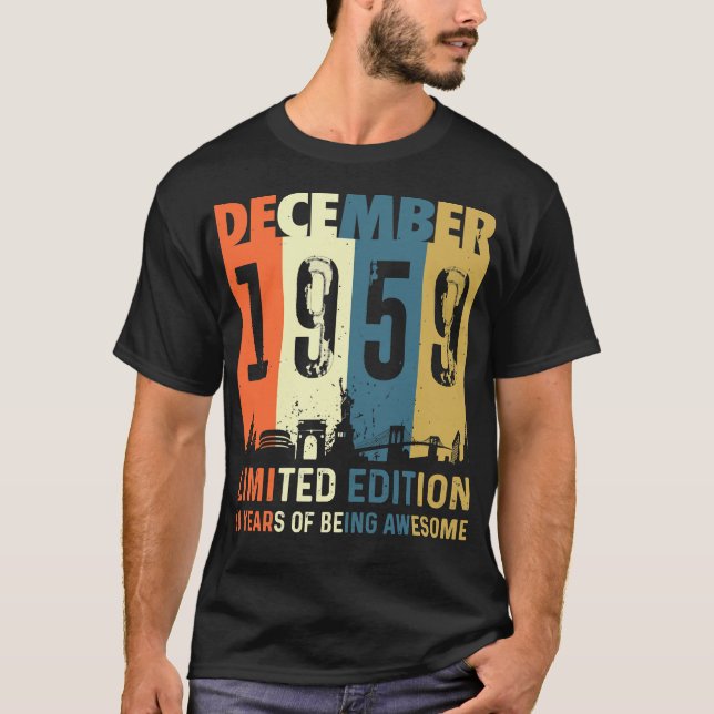 Begränsada utgåvan av 1959, 60:e december  t shirt (Framsida)