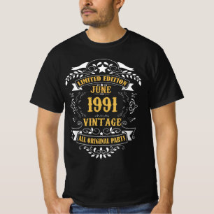 Begränsadare upplagan Juni 1991 Vintage - alla or T Shirt