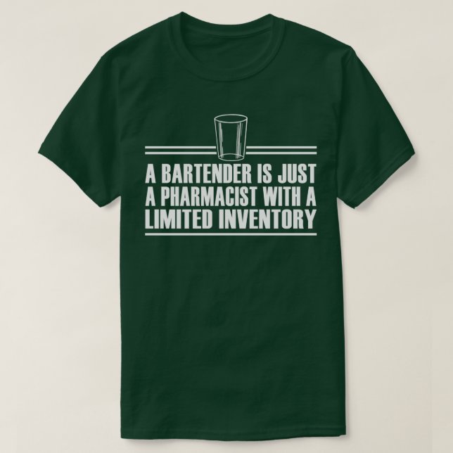 begränsadt lager av bartender t shirt (Design framsida)
